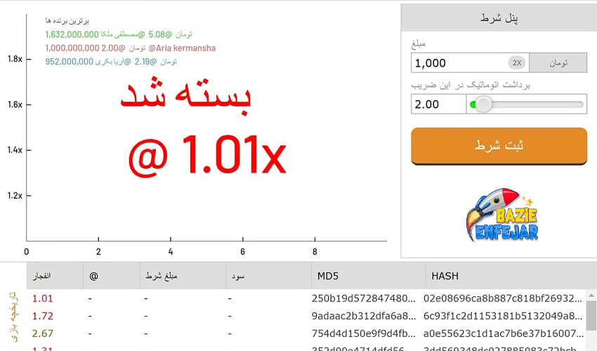 نحوه ثبت نام در بازی انفجار